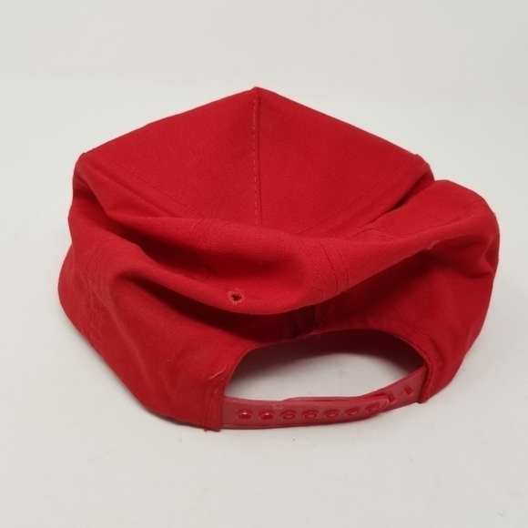 Vintage Grondin Snapback Trucker Hat Rope Patch Mesh Maine Construction Red - Picture 8 of 13
